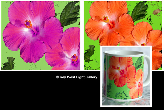 Mug - Orange Hibiscus
