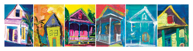 Print - 6 Key West Painted Ladies