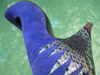 Sharon Wells Blue Suede Heel Tile