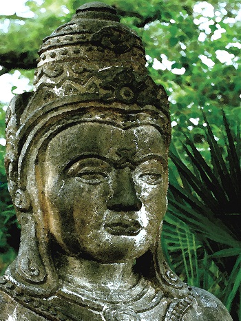 Sharon Wells Green Buddah Tile